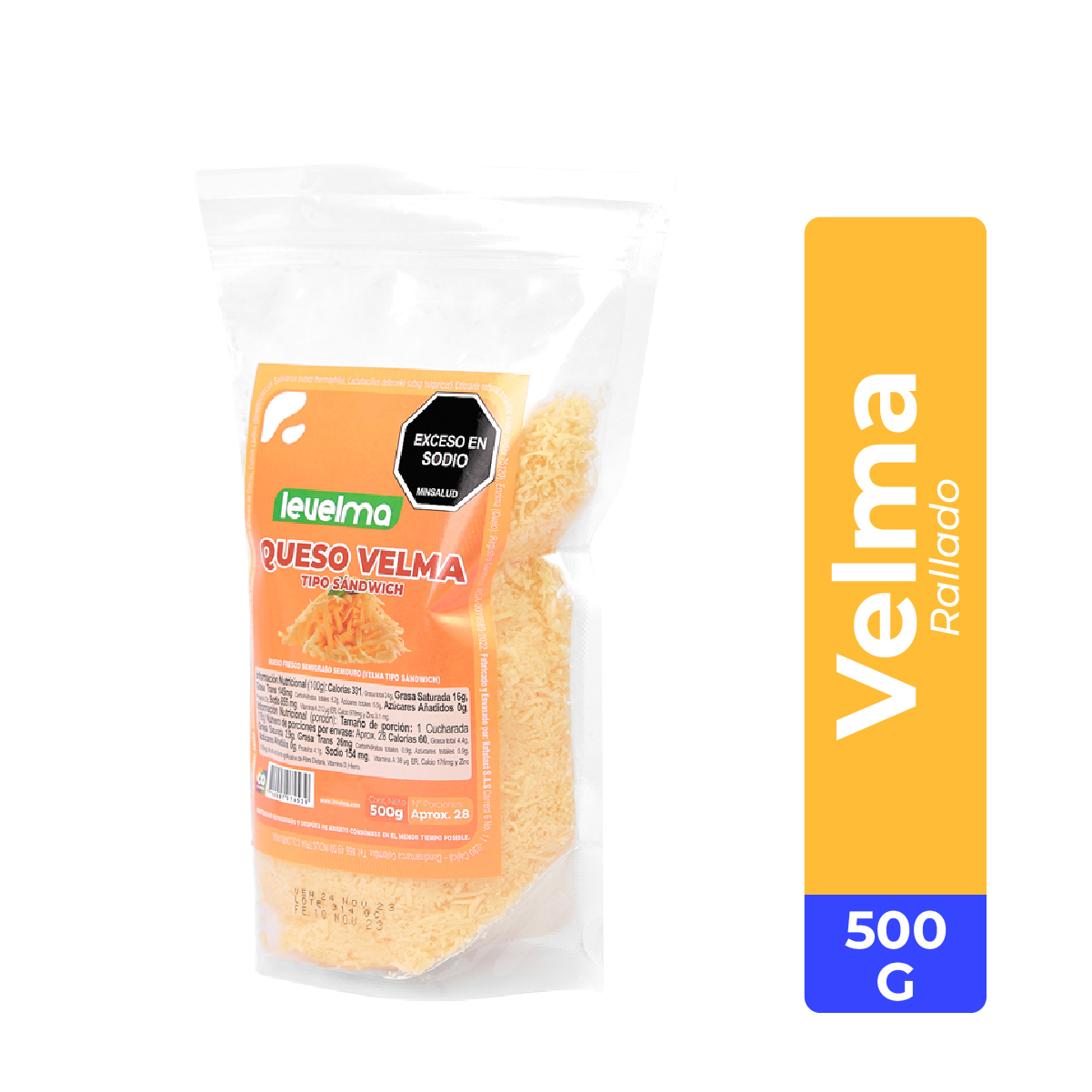 Queso Velma Rallado 500g