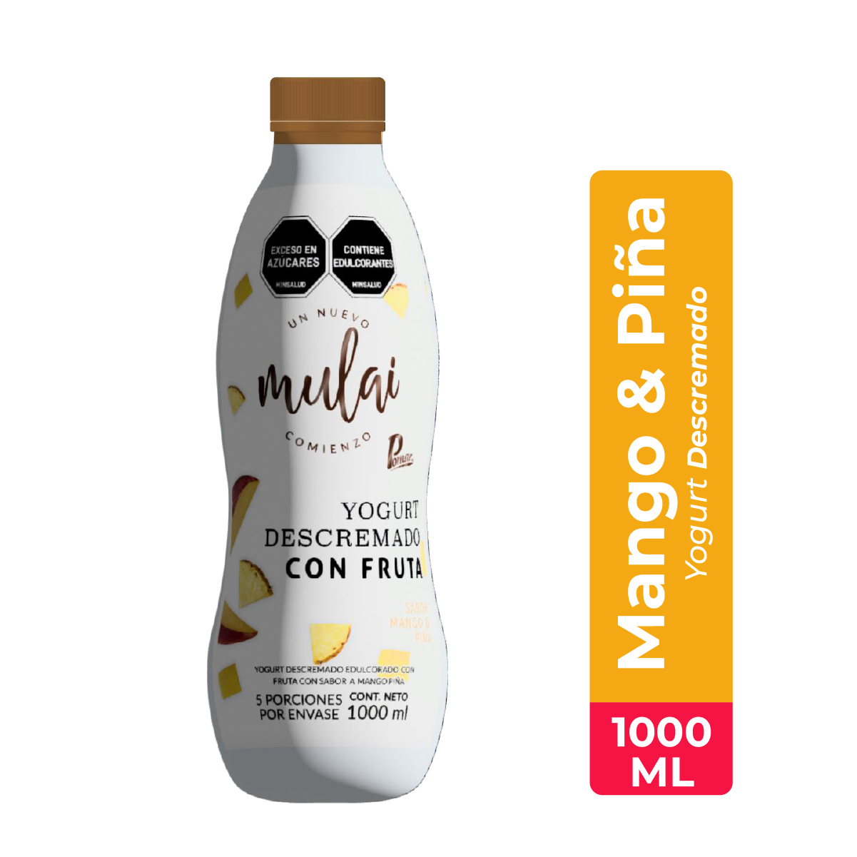 Yogurt Mulai Descremado Mango Piña X1000ml