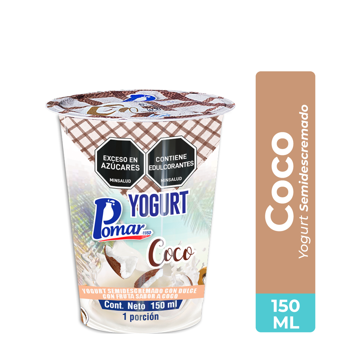 Yogurt Semidescremado Coco Pomar x 150ml